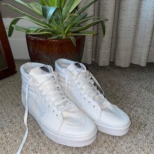 High Top White Vans
